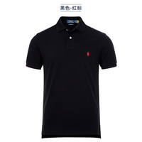 RALPH LAUREN 官方旗舰北美短袖夏季商务纯棉翻领短袖Polo官方旗舰款黑色-红标 2XL