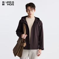利郎 轻时尚男装风衣男弹力抗皱易打理连帽防风外套 深棕（3K） XL (175)