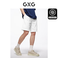 GXG 男装树皮纹肌理休闲短裤运动短裤夏 白色1 XL