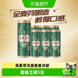 雪花 啤酒 全麦5号 醇厚型啤酒 330ml*6罐