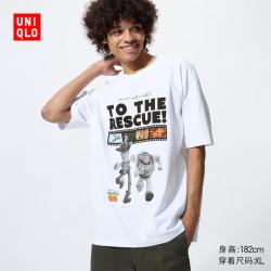 优衣库 PIXAR UT/短袖T恤男装女装印花皮克斯489155 00 白色 L