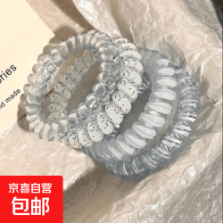 2025糖果色电话圈头饰发绳扎头高弹力不勒发ins风清新百搭高级感 4件套opp袋装