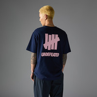 UNDEFEATED 五条杠官方夏季26新品 美式ICON印花圆筒短袖T恤 藏青色