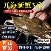 百鲜洽 【冷冻】梭子蟹特大舟山直发活冻【3-6两/只 (6-10只)】母蟹 净重3斤