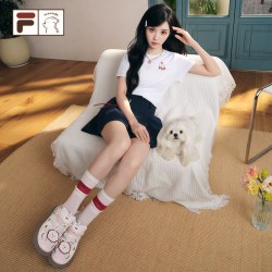 FILA FUSION｜潦草小狗联名甜筒鞋 田曦薇同款 斐乐女鞋新款板鞋
