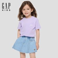 百亿补贴：Gap 女幼童2026春季新款logo刺绣胸袋短袖T恤儿童装百搭上衣893667