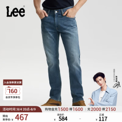 Lee 26春夏新品标准中腰726直筒牛仔裤蓝色男休闲 中蓝色 32