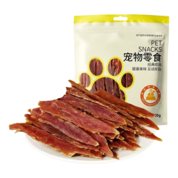 馋乐滋 狗零食鸭肉干磨牙营养美味中小型犬泰迪比熊磨牙鸭胸肉干训犬零食 300g（100g*3）鸭胸肉干 1袋