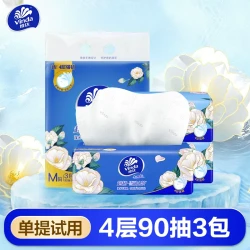 维达 雪融山茶 抽纸 4层90抽18包(155*180mm)