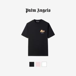 Palm Angels 短袖男T恤2026新款潮牌断头熊情侣装圆领时尚简约半袖 黑色 M