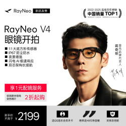 雷鸟 RayNeo 雷鸟创新 V4 XRGF53 AI智能眼镜 极夜黑（4GB、64GB)
