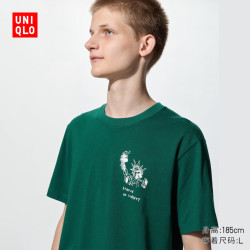 优衣库 Jason Polan UT/短袖T恤男装女装489152 58 深绿色 M