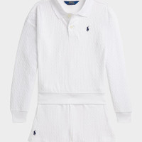 RALPH LAUREN Little Girl's & Girl's Mini-Cable Terry Polo Shirt & Short