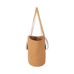 無印良品 MUJI 纸托特包 浅棕色 51x16.5x30cm 女士单肩包