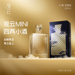 观云 MINI 52%vol 浓香型白酒 200ml 单瓶装