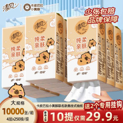 清风 挂抽系列 抽纸 4层250抽10包(整箱悬挂式)