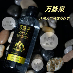万脉泉 五大连池天然苏打水 弱碱性 ph8.6 无添加 380ml*12瓶