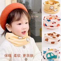 儿童秋冬围巾婴儿宝宝柔软防风无骨套头弹力大围巾