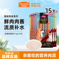 麦富迪 亲嘴鱼猫条0胶三文鱼营养湿粮成幼猫补水猫咪零食解馋14g