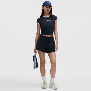 lululemon 女士棉混纺滚边短款短袖T恤 LW3KD9S