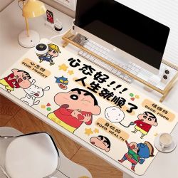 蜡笔小新卡通鼠标垫大号桌垫高颜值动漫学习办公桌面垫子宿舍适用