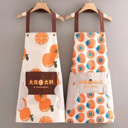 防水防油时尚家用厨房围裙女擦手围腰创意工作服男士