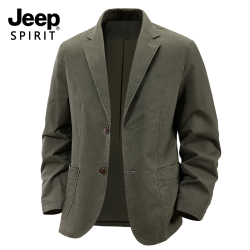 JEEP SPIRIT 吉普 男士纯棉西装夹克 商务休闲西服外套