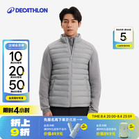 迪卡侬 男装夹克茄克秋情侣户外高尔夫运动男女棉马甲外套INESIS 男款-浅灰色 S