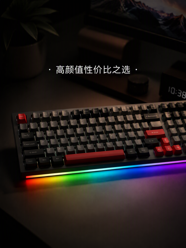 百元机械卷:KEMOVE 金跳蚤K98 客制化热插拔 三模机械键盘 98键 RGB 全键无冲