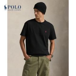 RALPH LAUREN Polo Ralph Lauren 拉夫劳伦 男装 经典版平纹针织圆领棉T恤RL13450 001-黑色 L