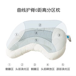 尼多熊 儿童枕头宝宝躺睡枕头哄睡神器斜坡枕婴儿定型枕