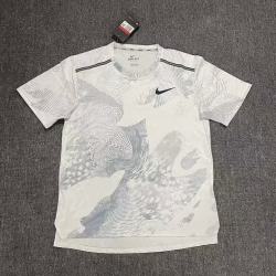 NIKE 美式炫彩训练服短袖休闲运动速干透气训练定制印字半截袖上衣 田径短袖NK-蟒纹白