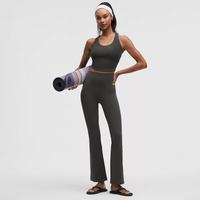 lululemon 女士罗纹弧形下摆后侧开口背心 石墨灰 XL
