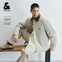 杰克琼斯 杰克·琼斯（JACK&JONES）秋季男装羽绒服仿麂皮巴恩风挺阔潮百搭撞色时尚上衣226323013