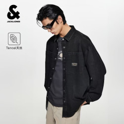 杰克琼斯 杰克·琼斯（JACK&JONES）男装牛仔衬衫外套舒适百搭潮按扣门襟翻领宽松226362003