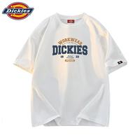 Dickies 美式潮牌圆领印花短袖男士夏季宽松舒适休闲百搭T恤上衣白色L