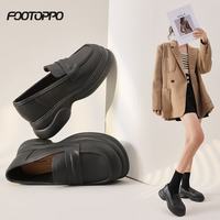 FOOTOPPO 女 厚底乐福水鞋 防水胶鞋
