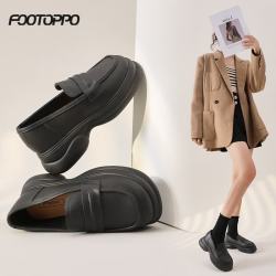 FOOTOPPO 女 厚底乐福水鞋 防水胶鞋