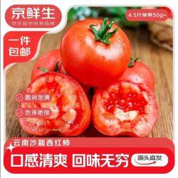 京鲜生 云南红宝石沙瓤番茄 净重4.5斤小果50g+ 做菜水果西红柿源头直发