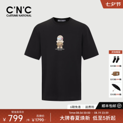 C'N'C 奢级棉面料 男士个性玩偶印花短袖T恤 CNC