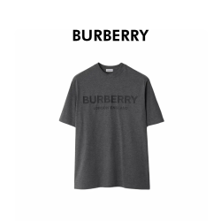 BURBERRY 巴宝莉新款男士大Logo印花短袖T恤81042301 暗灰色 XXL七夕