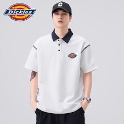 Dickies 美式重磅新款男士POLO衫夏季薄款肩线立体感撞色翻领短袖t恤打底