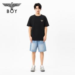 BOY LONDON BOYLONDON时尚雅黑凉感面料透气短袖26年男女宽松休闲T恤