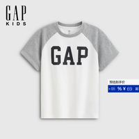 Gap 早秋纯棉logo印花插肩袖短袖T恤
