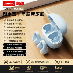 联想 thinkplus蓝牙耳机lp25-A1湖水蓝 影院式环绕重低音