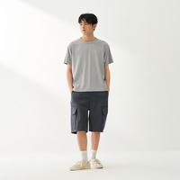 無印良品 MUJI 男式 AB1QTA6S 短袖T恤  灰色