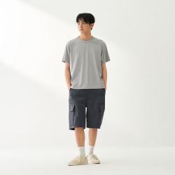 無印良品 MUJI 男式 AB1QTA6S 短袖T恤  灰色
