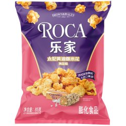 乐家卫浴 乐家太妃黄油扁桃仁味爆米花大包装休闲小吃下午茶