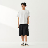 無印良品 MUJI AB1QSA6S 珠地网眼短袖T恤 米白色