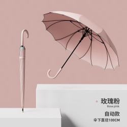 艾格辰 长柄16骨自动防风加大雨伞